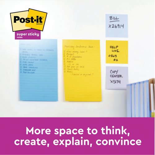 Post-it Notes Super Sticky 127x203mm Ultra (Pack of 2) 5845-SSEU