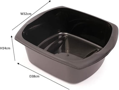 Addis 517265 Large Rectangular Washing Up Bowl, Mint, 38 X 32 X 14 Cm
