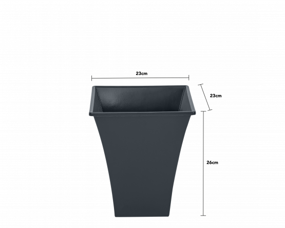 Wham Black Square Metallica Pot 23cm H307