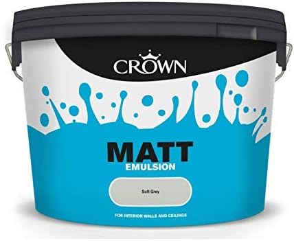 Crown Walls & Ceilings Emulsion Matt Soft Grey - 10L