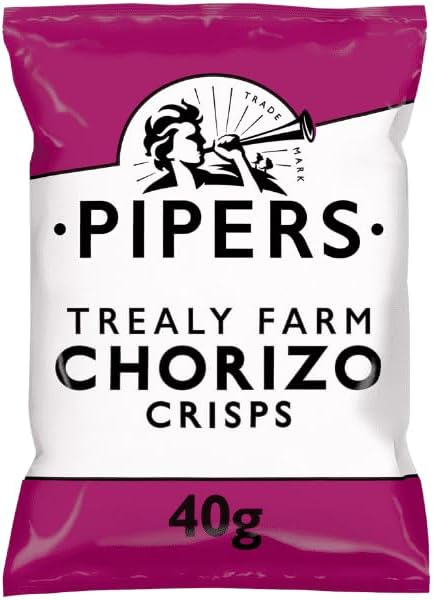 Pipers Gluten-Free Trealy Farm Chorizo Crisps Multi-Pack | 24 x 40g