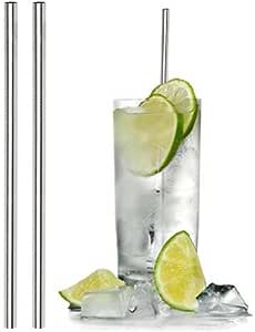 Viners 7pc Long Steel Drinking Straws Gift {6 Straws & 1 Cleaning Brush}