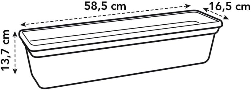 Elho Greens Basics Trough Large 60cm TERRACOTTA | 3 Pack Bundle