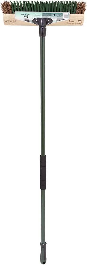 Charles Bentley Charnwood 16" Utility Broom with Scraper for Garden & Outdoor Maintenance Premiu