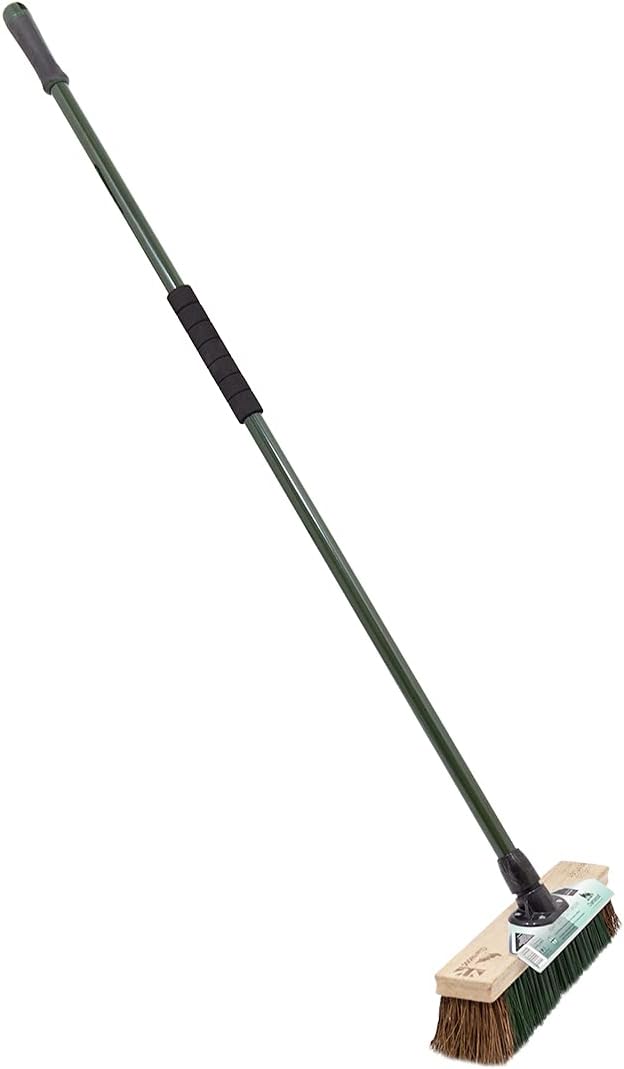 Charles Bentley Charnwood 16" Utility Broom with Scraper for Garden & Outdoor Maintenance Premiu