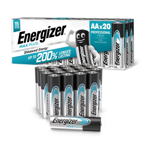 Energizer Max Plus AA Alkaline Batteries (Pack 20) - E301323502