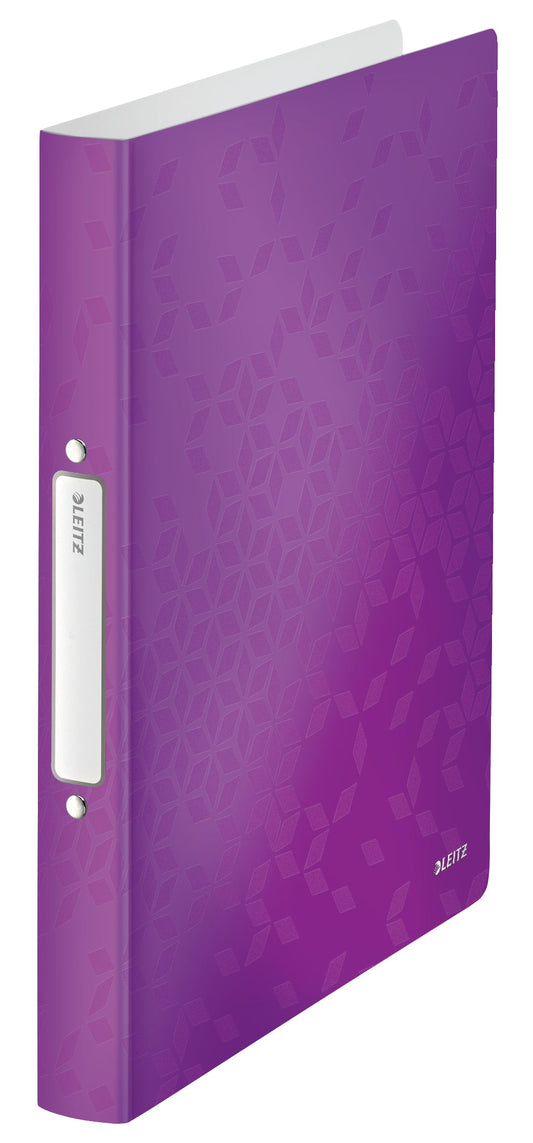 Leitz WOW Ring Binder Polypropylene 2 O-Ring A4 25mm Rings Purple (Pack 10) 42570062