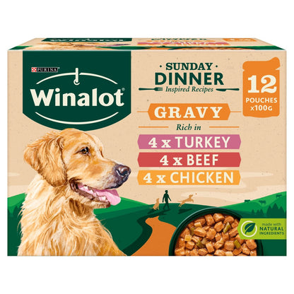 Winalot Sunday Dinner Wet Dog Food Pouches in Gravy 12 x 100g