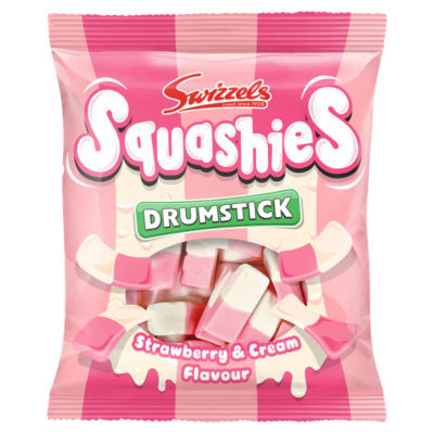 Swizzels Drumstick Squashies Strawberries & Cream 140g {6 PacK}