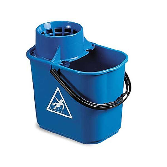 Janit-X Plastic Heavy Duty Mop Bucket With Wringer 15 Litre Blue