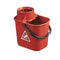 Janit-X Plastic Heavy Duty Mop Bucket With Wringer 15 Litre Red