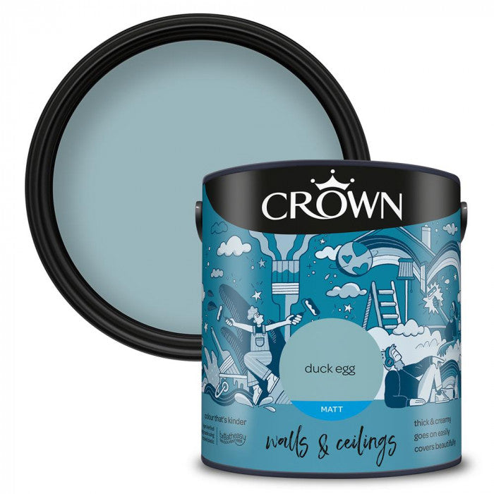Crown Matt Emulsion Paint Duck Egg 2.5L