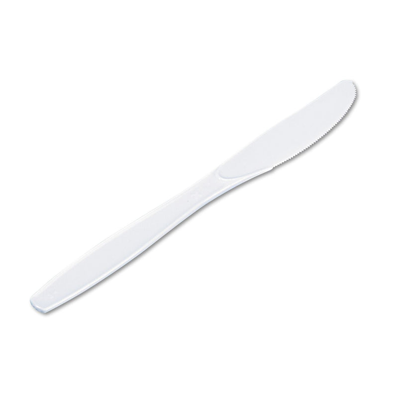 White Disposable Plastic Knives 100's