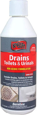 Knockout Drain Toilets & Urinal Unblocker 500ml Caustic Liquid