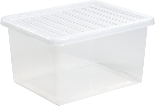 Wham Crystal Clear Plastic Storage Box 37 Litre