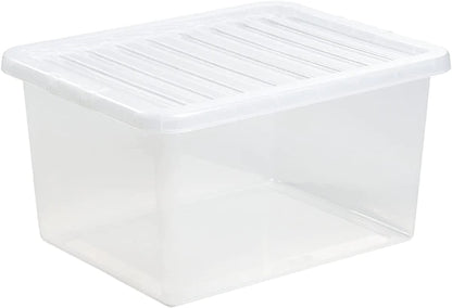 Wham Crystal Clear Plastic Storage Box 37 Litre