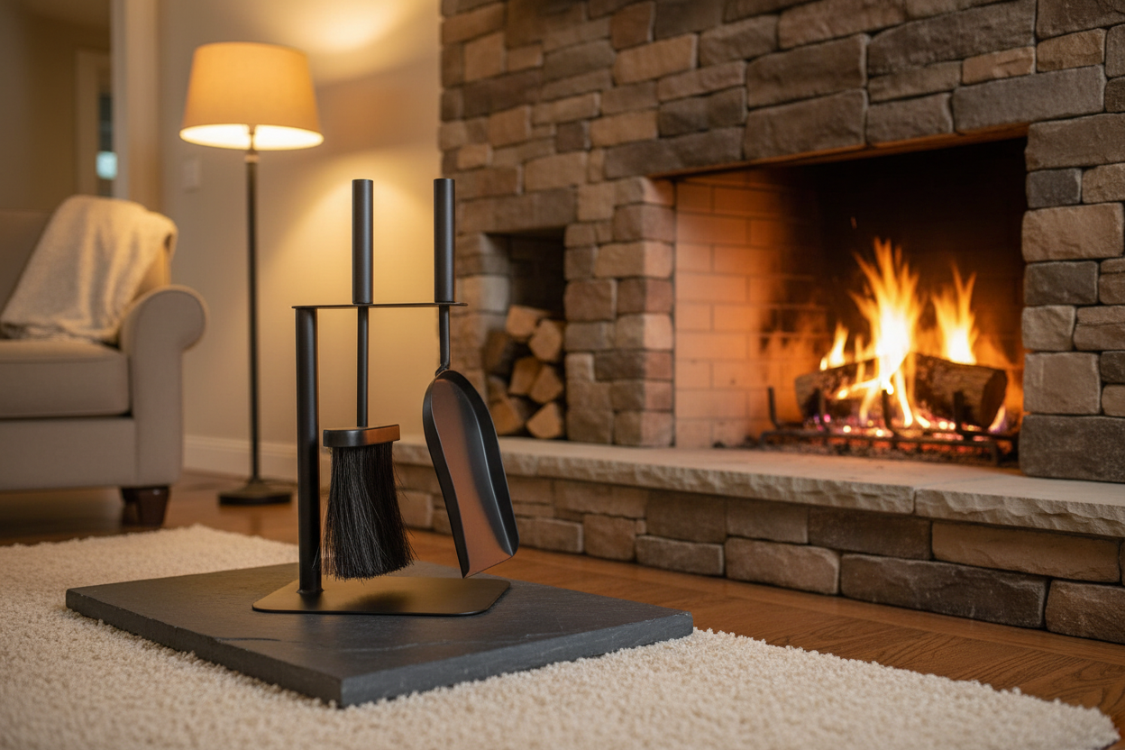 Manor Duo Companion Set | Tidy Brush and Shovel Fireside Set
