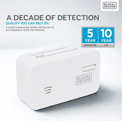 Black + Decker Carbon Monoxide Detector | Easy  Install | Carbon Monoxide Alarm For Home & Busin