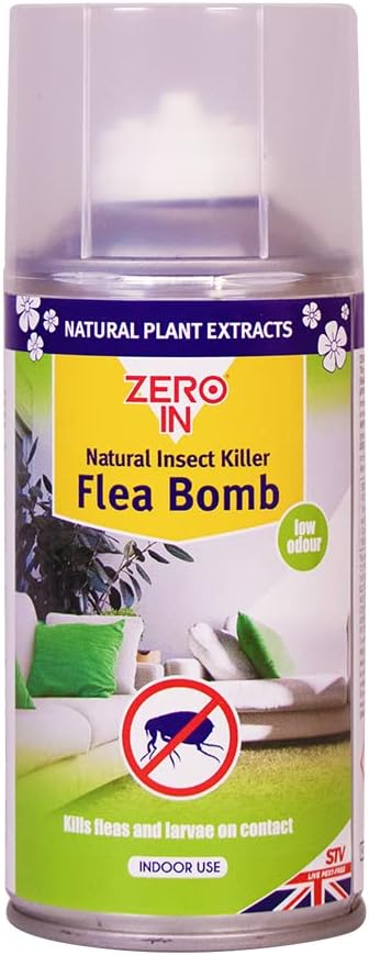 Zero In All-In-One Flea Killer Kit | 3 Treatment Pack | Powder, Spray and Room Bomb
