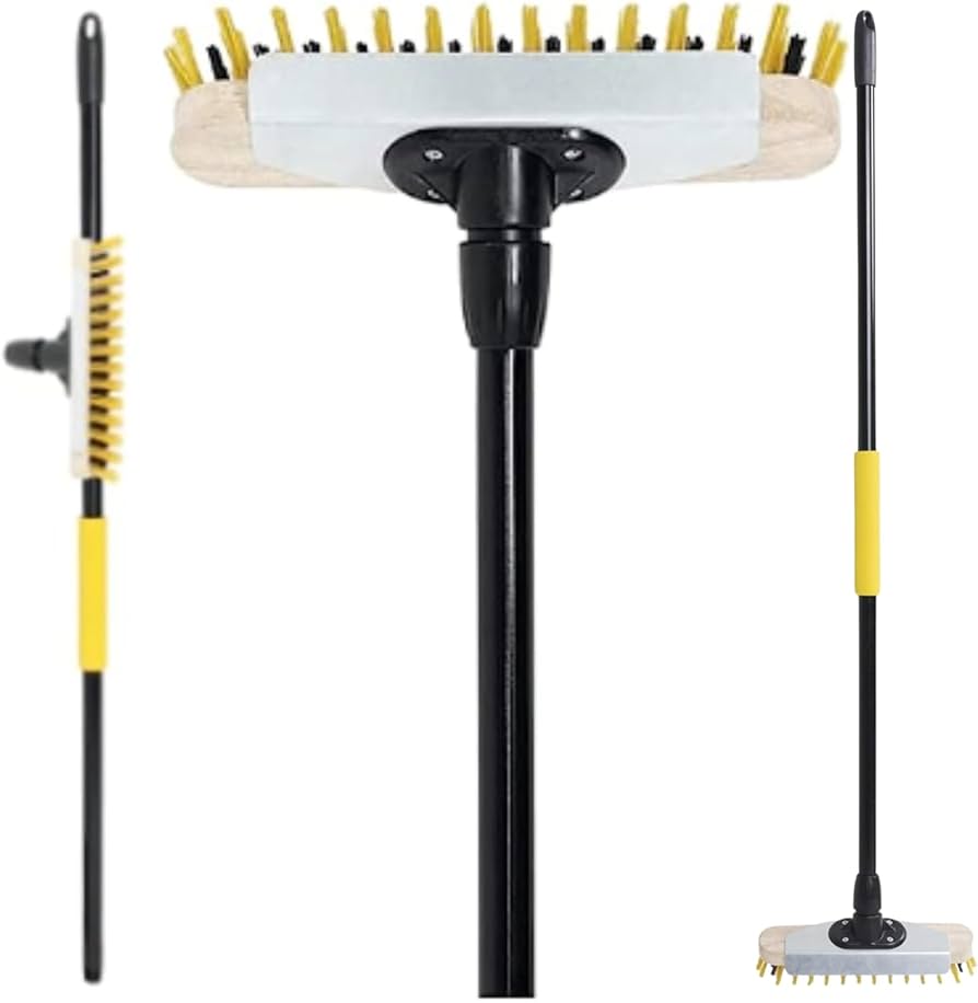 Bulldozer 11" Deck Scrub Brush with handle