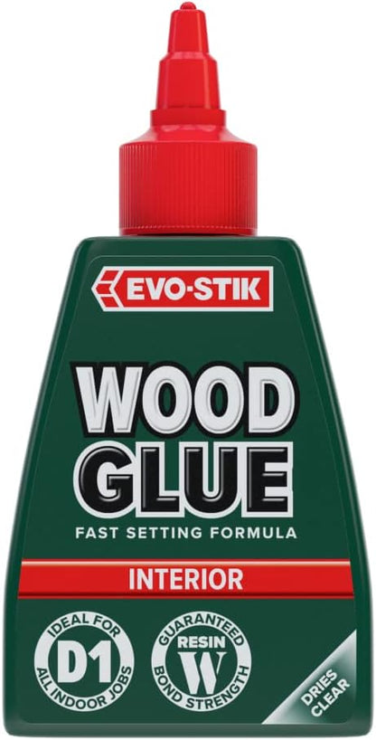 EVO-STIK Wood Glue | Interior | Extra Strong | Fast Setting | Dries Clear | 1 x 250ml