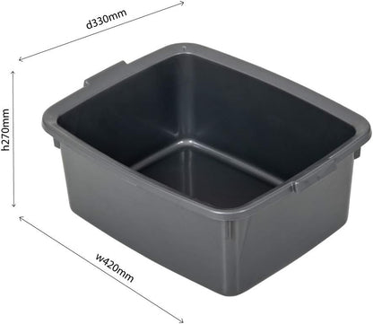 Addis Plastic Butler Large Rectangular Bowl, 12.5 Litre WHITE