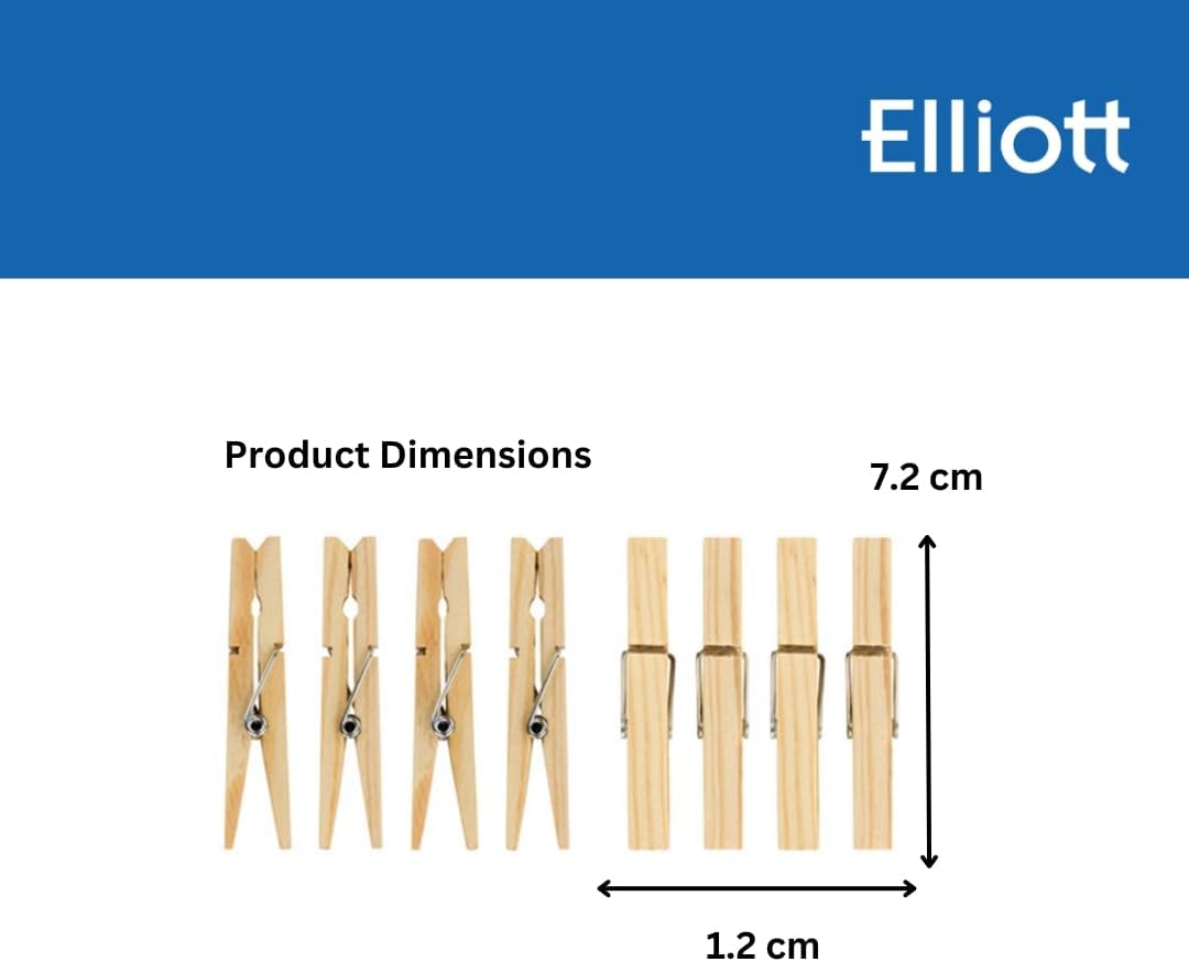 Elliott Traditional Pinewood Clothes Pegs  3 x 36 Pegs {108}