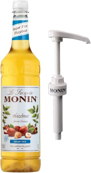 Monin Sugar Free Hazelnut Coffee Syrup 1 litre (Plastic Bottle)