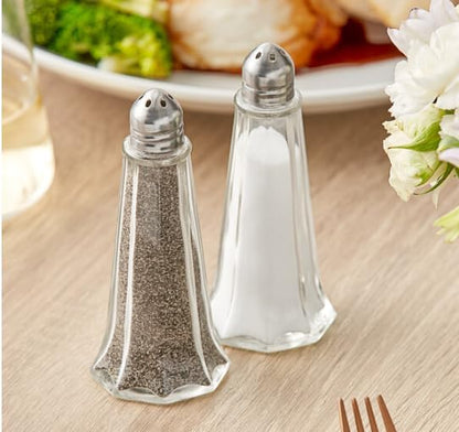 Lighthouse Glass Salt & Pepper Condiment Sets Cafe Restaurant Canteen Home