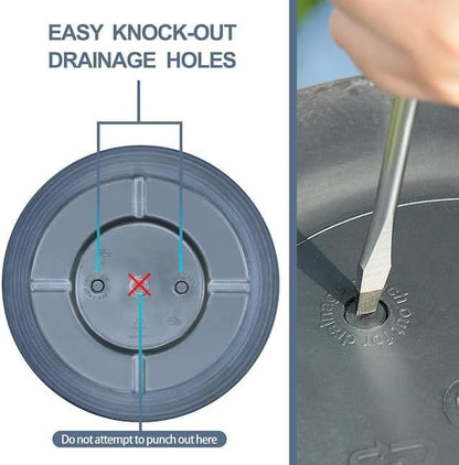 Fixtures Half Barrel Cask Planter Grey 40cm x 27cm.