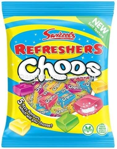 Swizzels Refreshers Choos 150g | Multi Pack Bundle 24 x 150g Packets | Retro refresher Choo