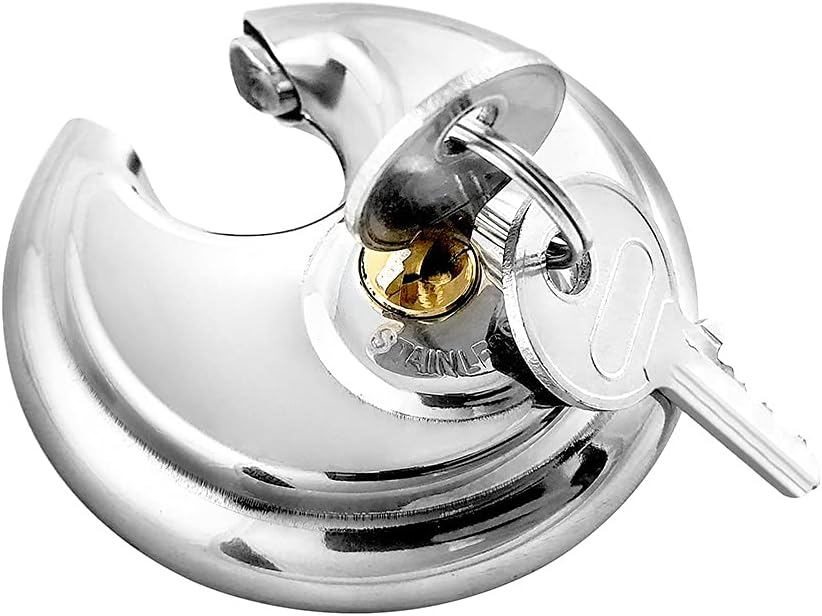 SECURIT Discus padlock Polished Stainless Steel – 70mm