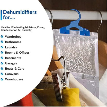 Scented Hanging Wardrobe Dehumidifier Bags | 6 Pack