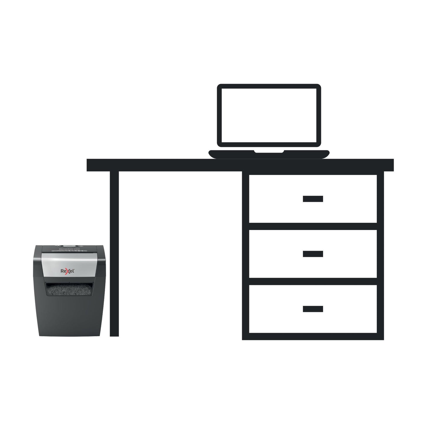 Rexel Momentum X308 Cross Cut Shredder 15 Litre 8 Sheet Black 2104570