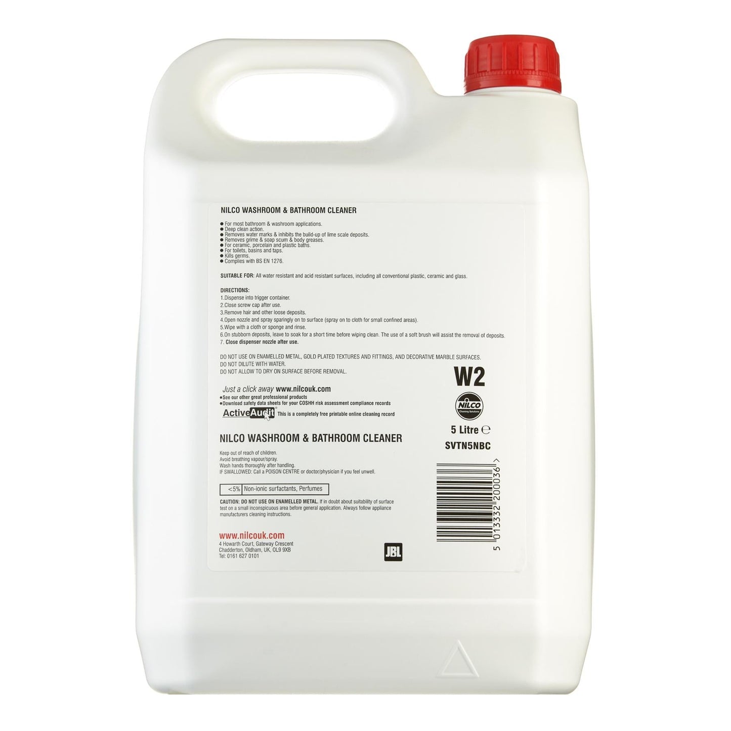Nilco W2 Washroom & Bathroom Cleaner 5L - SVTN5NBCCP