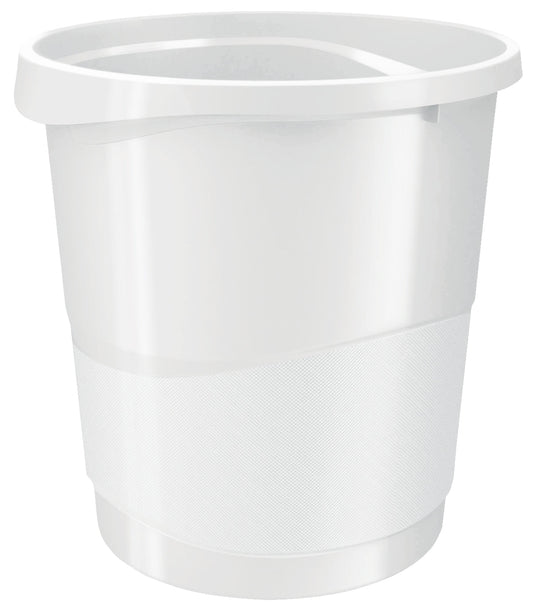Rexel Choices Waste Bin Plastic Round 14 Litre White 2115620