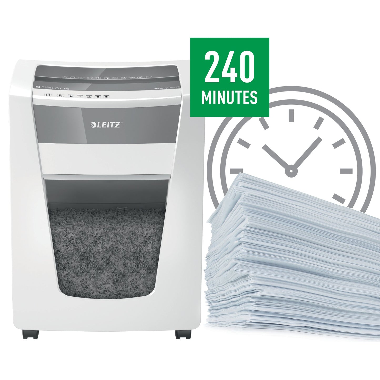 Leitz IQ Office Pro Micro Cut Shredder 30 Litre 17 Sheet White DS 80051000