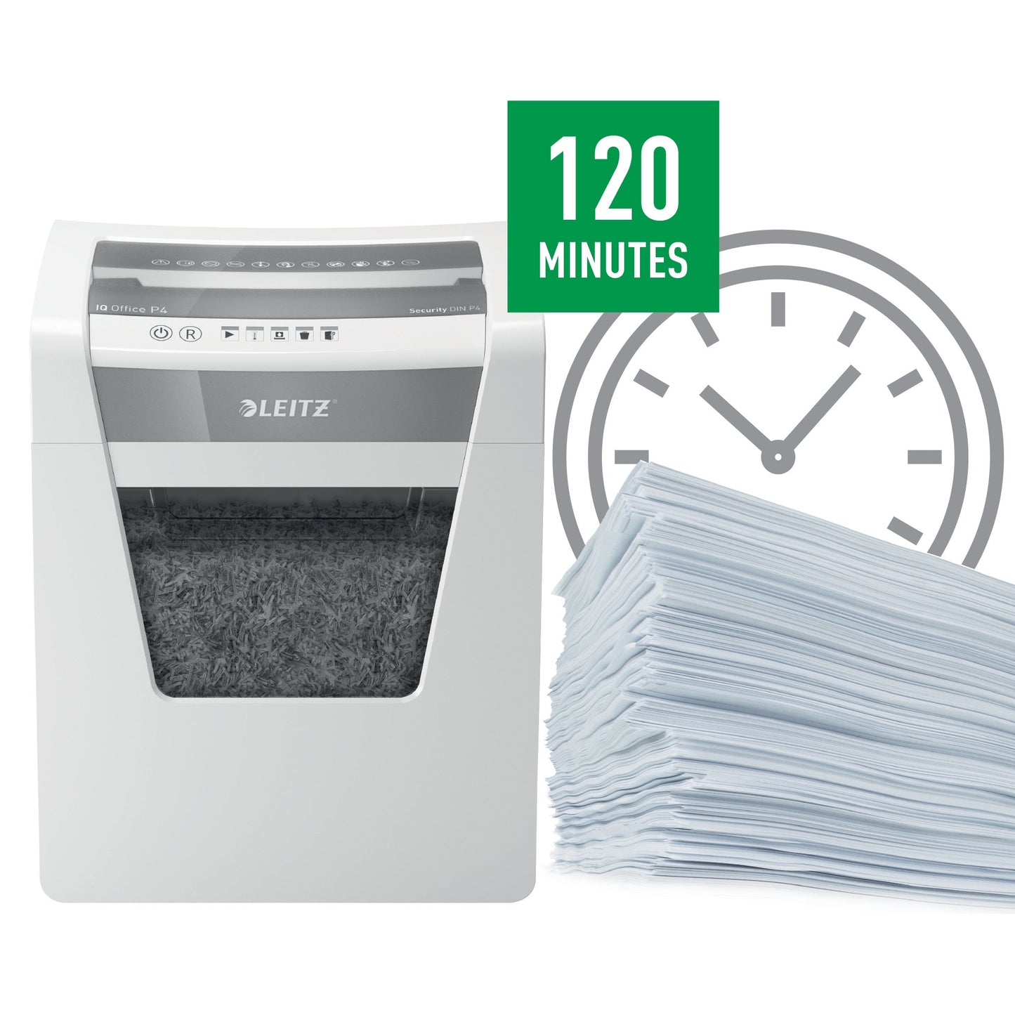 Leitz IQ Office Cross Cut Shredder 23 Litre 17 Sheet White DS 80031000