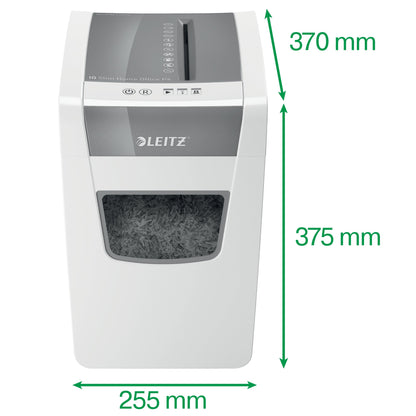 Leitz IQ Slim Home Office Cross Cut Shredder 23 Litre 10 Sheet White 80011000