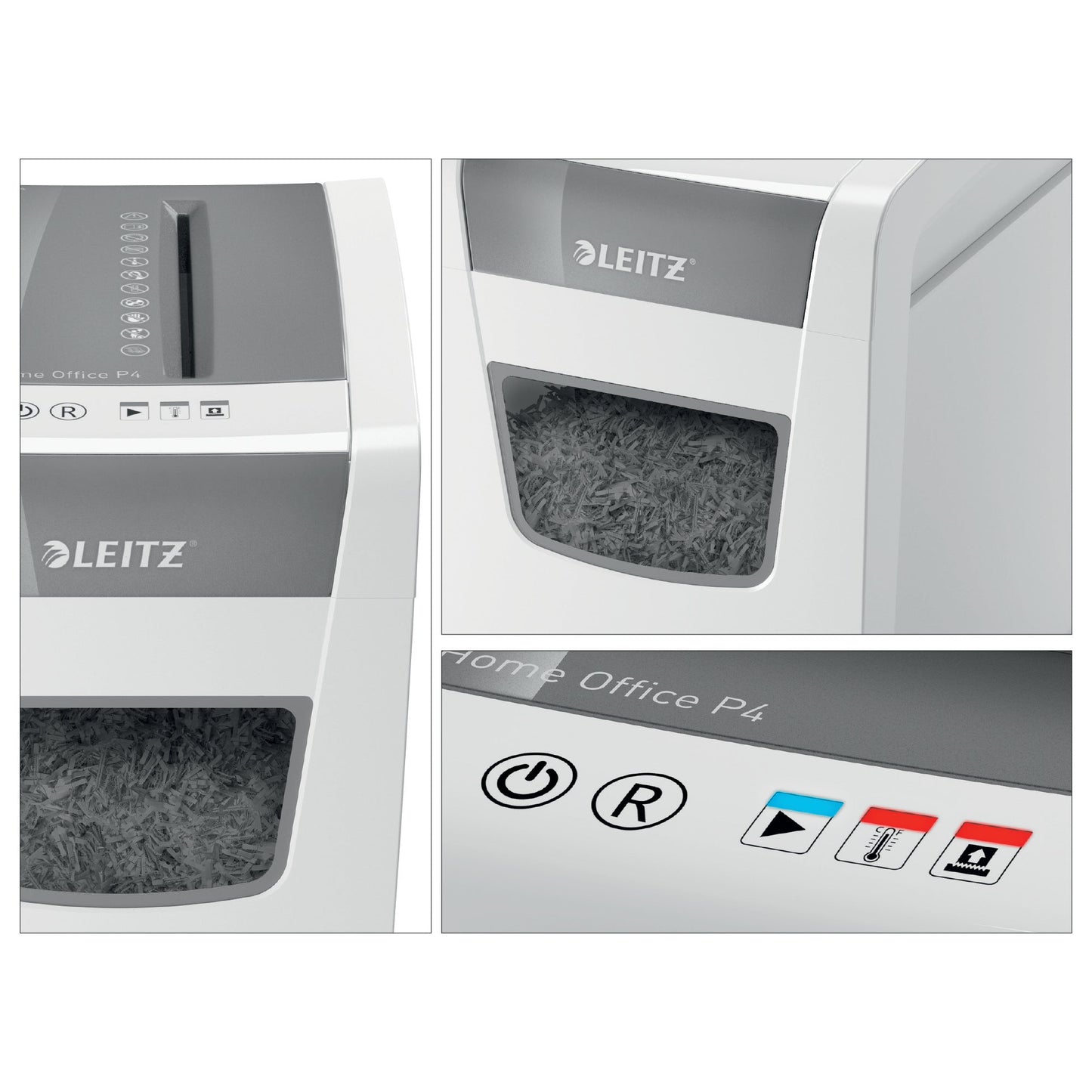 Leitz IQ Slim Home Office Cross Cut Shredder 23 Litre 10 Sheet White 80011000