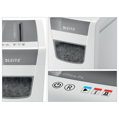 Leitz IQ Slim Home Office Cross Cut Shredder 23 Litre 10 Sheet White 80011000