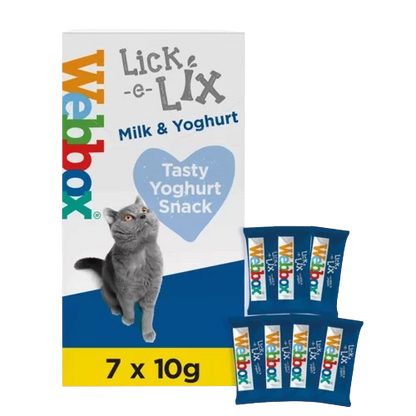 Webbox Lick-e-Lix Cat Treats Milk & Yoghurt 7 Sachets