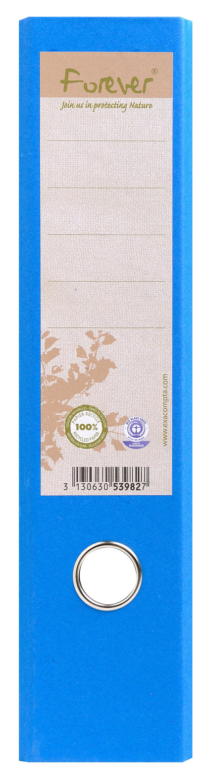 Exacompta Forever Prem Touch Lever Arch File Paper on Board A4 80mm Spine Width Blue (Pack 10) - 53982E
