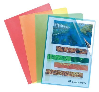 ValueX Cut Flush Folder A4 Grain Polypropylene Assorted (Pack 10) 56119E