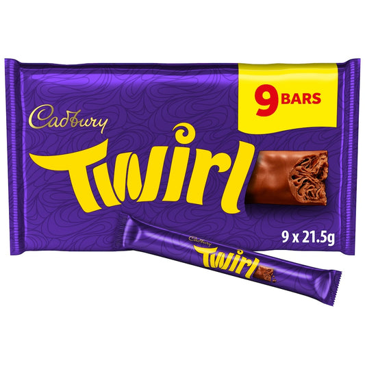 Cadbury Twirl 9 Multipack | 1 x 193.5g | 9 Bars