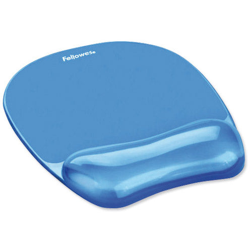 Fellowes Crystal Blue Mousepad and Wrist Rest Code 91141