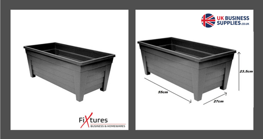 Fixtures Grosvenor Raised Trough Large 55cm Black/Ebony