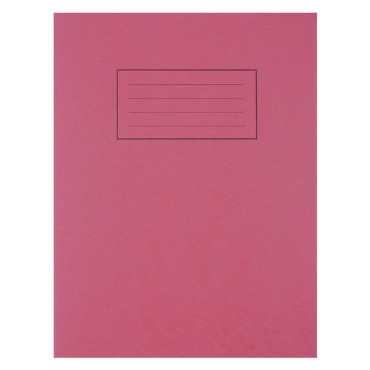 Silvine 229x178mm Red Exercise Book Ruled & Margin 80 Pages Pack of 10 - UK BUSINESS SUPPLIES