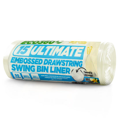Ecobag Swing Bin Liners Vanilla 50 Litre Pack 15's