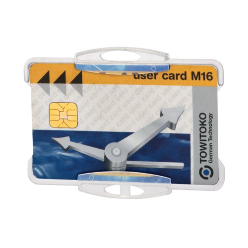 Durable Security Pass Plastic ID Card Holders for Lanyards Clear (Pack of 10) 891819